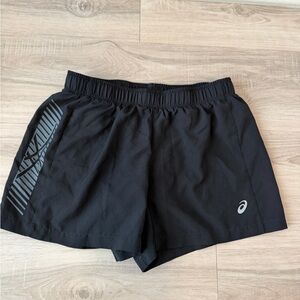 ASICS Women's Black Running Track Shorts Small w/ Drawstring